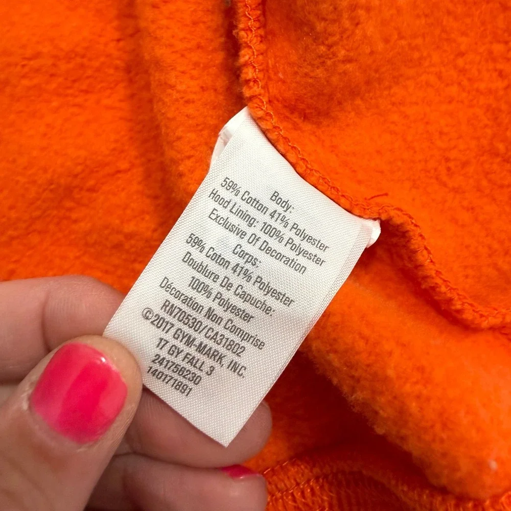 Gymboree baby orange fox Sherpa lined zip up hooded sweatshirt 6-12 months